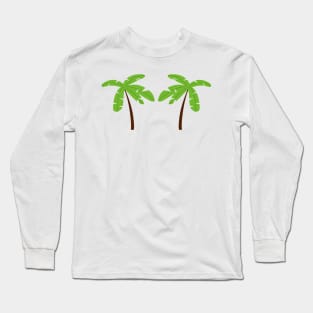 green palm tree design illustration Long Sleeve T-Shirt